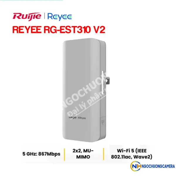 Bộ bắn điểm Wifi ngoài trời RUIJIE REYEE RG-EST310 V2 (1 cặp)