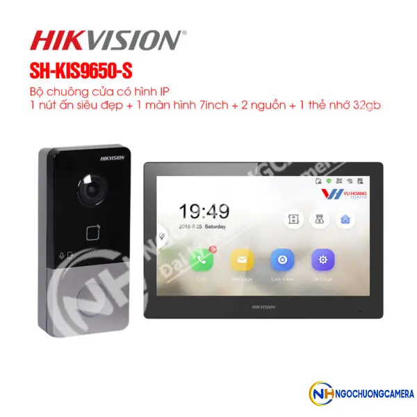Bộ chuông cửa có hình IP Hikvision SH-KIS6650-WTE