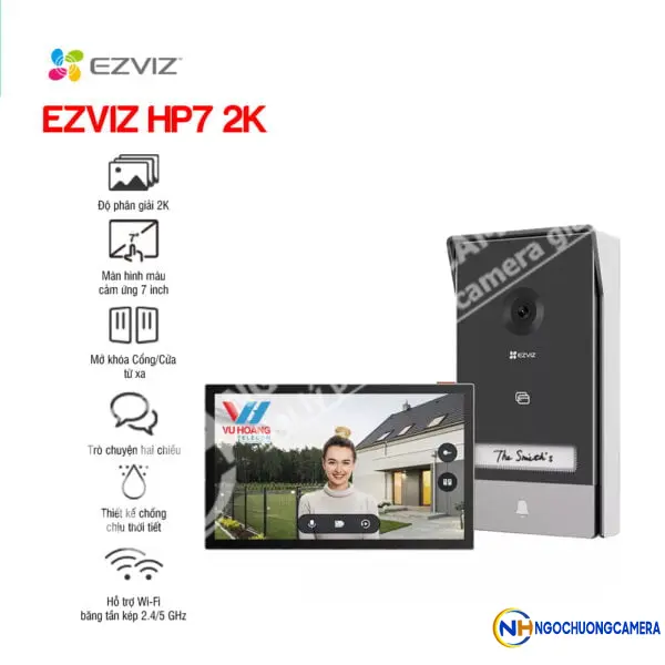 Bộ chuông cửa có hình thông minh 2K EZVIZ HP7