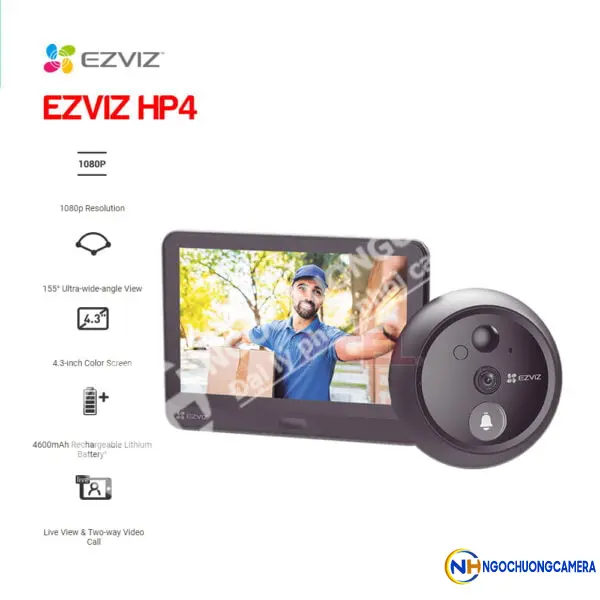 Bộ chuông cửa màn hình không dây EZVIZ HP4