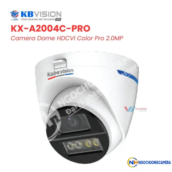 Camera Dome HDCVI Color Pro 2.0MP KBVISION KX-A2004C-PRO