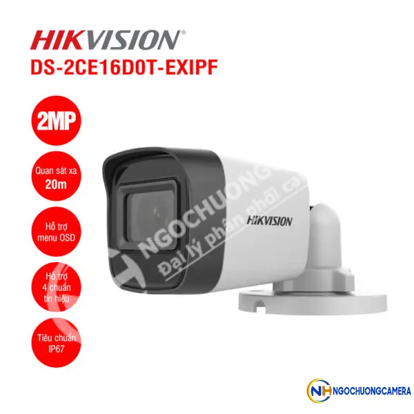 Camera HDTVI 2MP HIKVISION DS-2CE16D0T-EXIPF