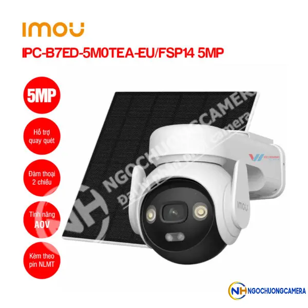 Camera IMOU AOV 4G PT IPC-B7ED-5M0TEA-EU/FSP14 5MP [Kèm tấm pin Solar]
