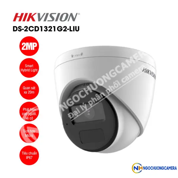 Camera IP 2MP bán cầu HIKVISION DS-2CD1321G2-LIU