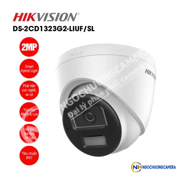 Camera IP 2MP bán cầu HIKVISION DS-2CD1323G2-LIUF/SL