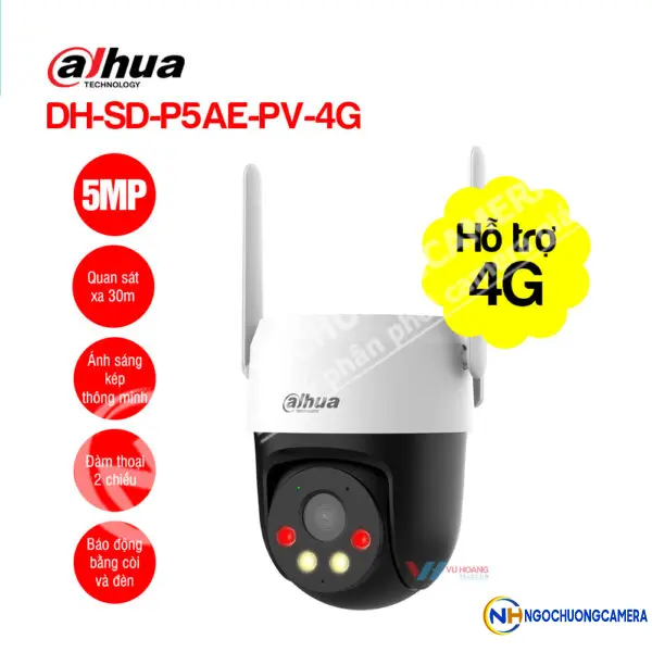 Camera IP 4G 5MP DAHUA DH-SD-P5AE-PV-4G