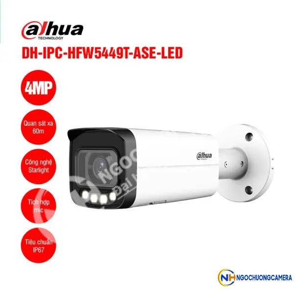 Camera IP 4MP DAHUA DH-IPC-HFW5449T-ASE-LED