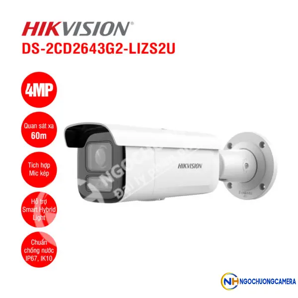 Camera IP 4MP Hikvision DS-2CD2643G2-LIZS2U
