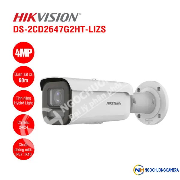 Camera IP 4MP Hikvision DS-2CD2647G2HT-LIZS
