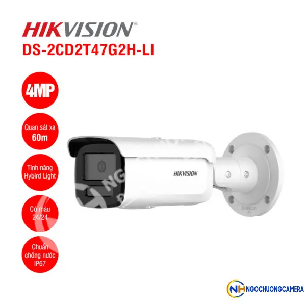 Camera IP 4MP Hikvision DS-2CD2T47G2H-LI