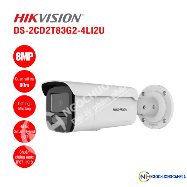 Camera IP 8MP Hikvision DS-2CD2T83G2-4LI2U