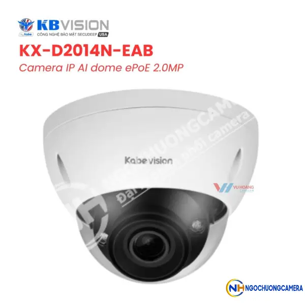 Camera IP AI dome ePoE 2MP KBVISION KX-D2014N-EAB