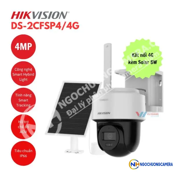 Camera IP Solar 4G 4MP Hikvision DS-2CFSP4/4G