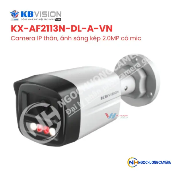 Camera IP thân 2MP KBVISION KX-AF2113N-DL-A-VN