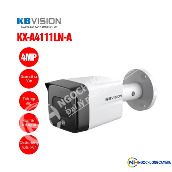 Camera IP thân trụ 4MP KBVISION KX-A4111LN-A