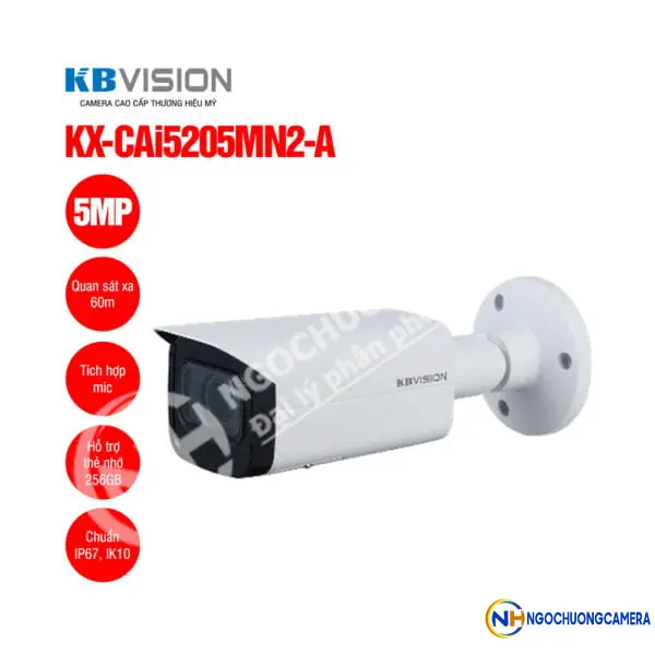 Camera IP thân trụ 5MP KBVISION KX-CAi5205MN2-A