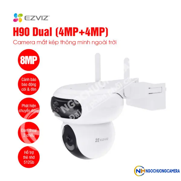 Camera mắt kép quay quét EZVIZ H90 (4MP+4MP)