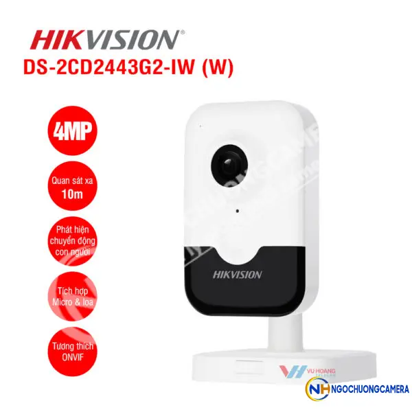 Camera Wifi 4MP HIKVISION DS-2CD2443G2-IW (W)