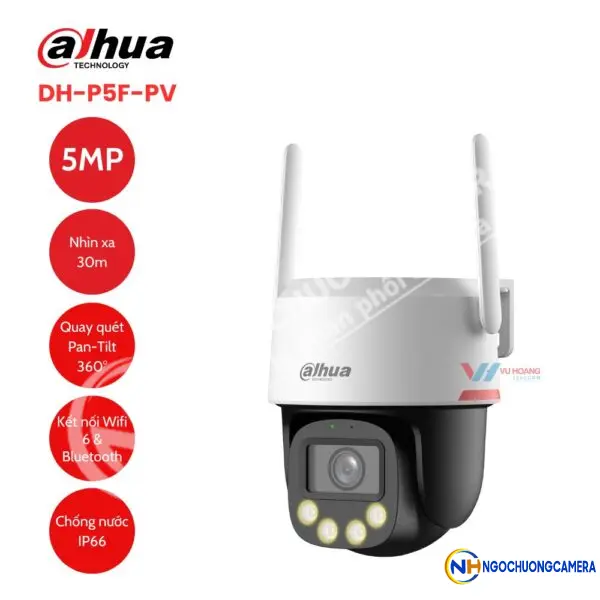 Camera Wifi 5MP WizColor PT Dahua DH-P5F-PV