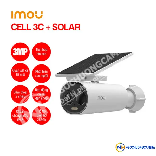 Camera Wifi dùng pin IMOU CELL 3C 3MP kèm tấm Solar (IPC-K9DCP-3T0WE-V2)