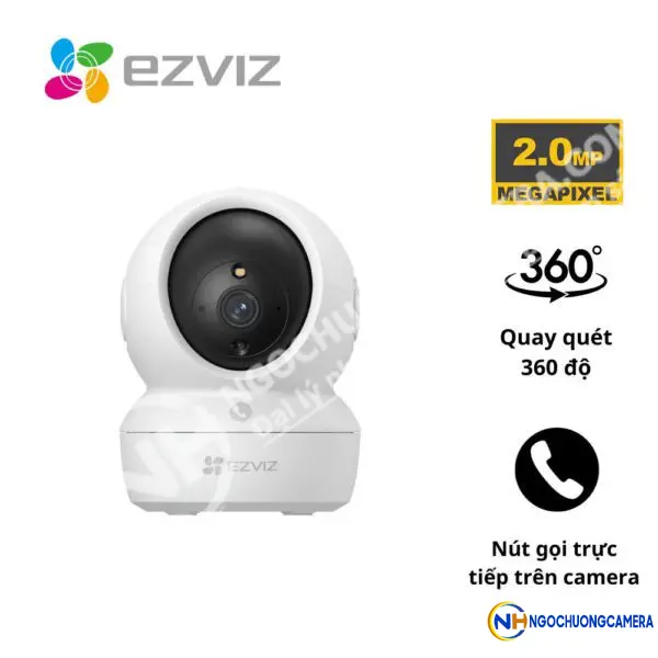 Camera Wifi Ezviz H6C Pro 1080P (Gọi điện qua app, quay quét, đêm full màu)