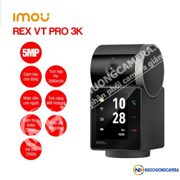 Camera Wifi iMOU IPC-S2VBP-5M0WR REX VT Pro 5MP [Gọi Video 2 Chiều, Tích hợp pin 2000mAh]