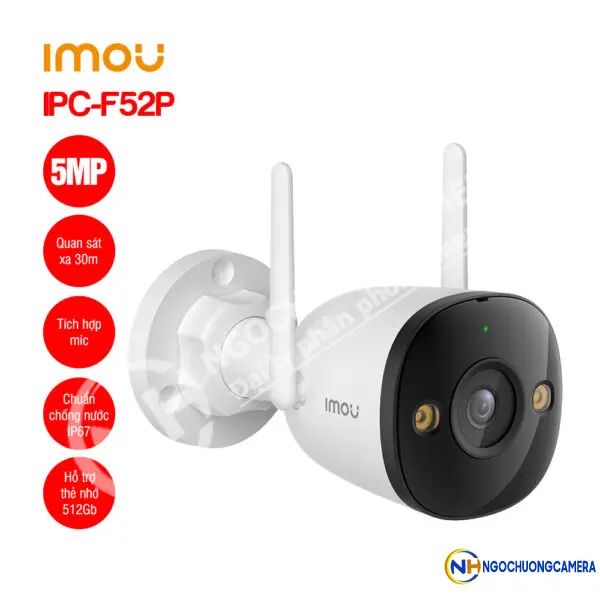 Camera Wifi ngoài trời 5MP IMOU IPC-F52P