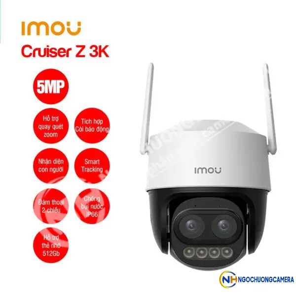 Camera Wifi quay quét zoom IPC-S7DP-5M0WEZ IMOU Cruiser Z 3K