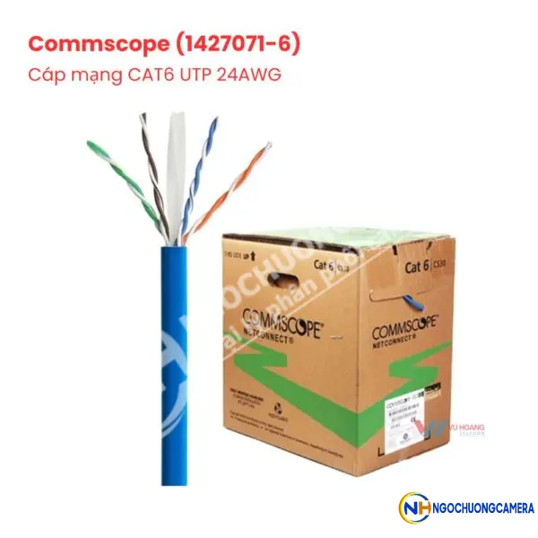 Cáp mạng AMP Commscope CAT6 UTP 24AWG (1427071-6)