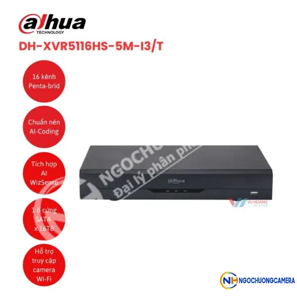 Đầu ghi IP 16 kênh DAHUA DH-XVR5116HS-5M-I3/T