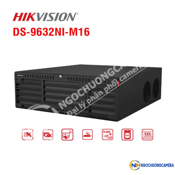 Đầu ghi IP 32 kênh HIKVISION DS-9632NI-M16