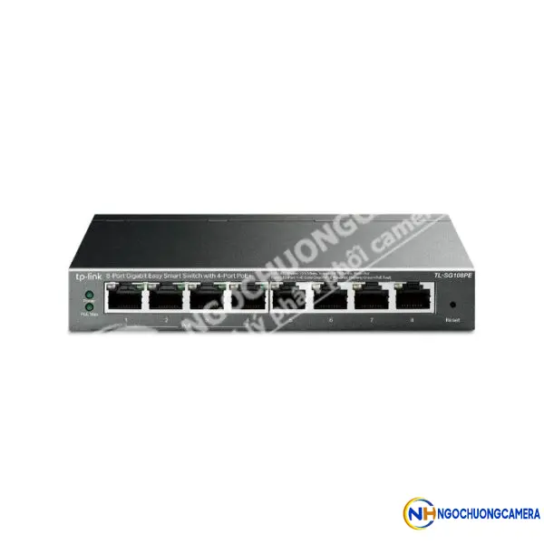 Easy Smart Switch 8 cổng Gigabit với 4 cổng PoE+ TP-LINK TL-SG108PE