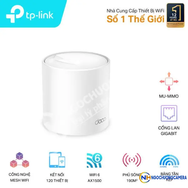Hệ Thống Mesh WiFi 6 Cho Gia Đình AX1500 TP-LINK Deco X10(1-pack)