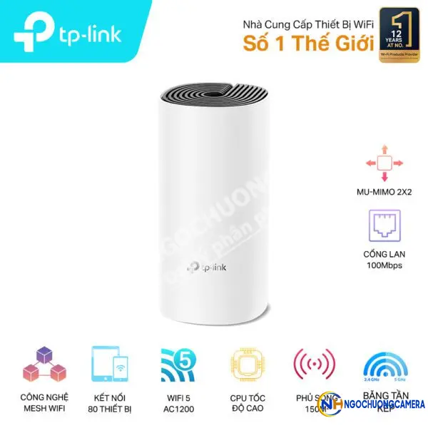 Hệ thống Wi-Fi Mesh cho Gia đình AC1200 TP-LINK Deco M4(1-pack)