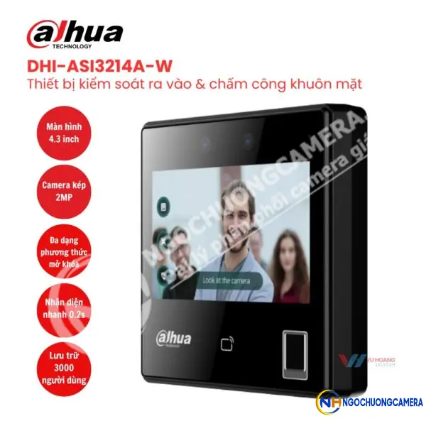 Máy chấm công khuôn mặt DAHUA DHI-ASI3214A-W