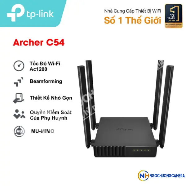 Router Wi-Fi 5 chuẩn AC1200 TP-Link Archer C54