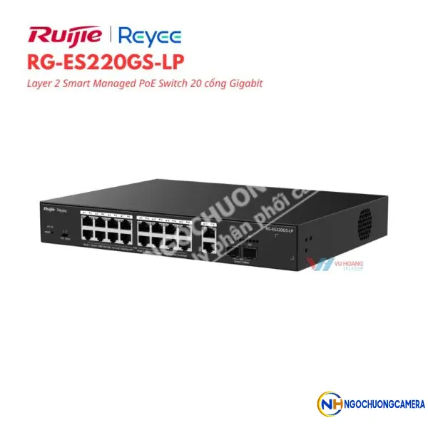 Smart Managed PoE Switch 20 cổng Reyee RG-ES220GS-LP