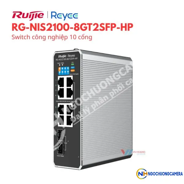 Switch công nghiệp 10 cổng Reyee RG-NIS2100-8GT2SFP-HP