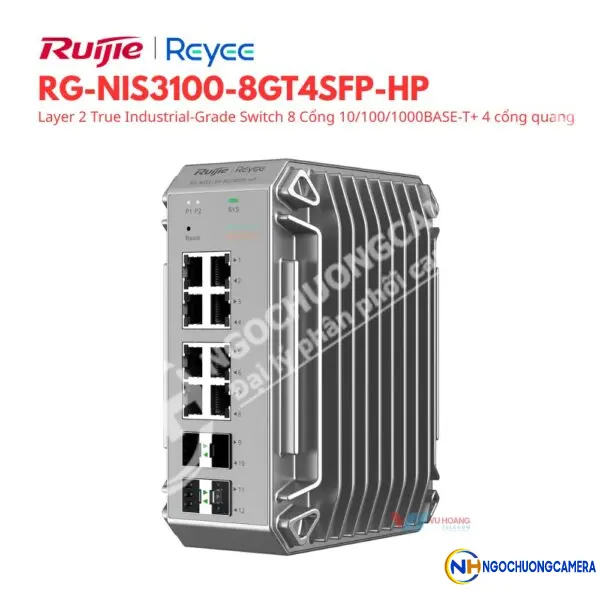 Switch công nghiệp 8 cổng Reyee RG-NIS3100-8GT4SFP-HP