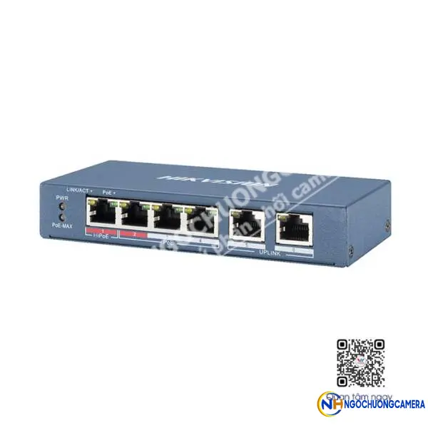 Switch Hi POE 4 cổng 100M HIKVISION DS-3E0106HP-E