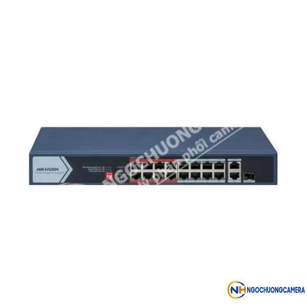 Switch mạng thông minh 16 cổng PoE HIKVISION DS-3E1318P-EI/M