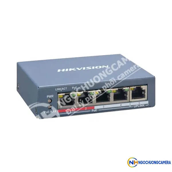 Switch mạng thông minh 4 cổng PoE HIKVISION DS-3E1105P-EI/M