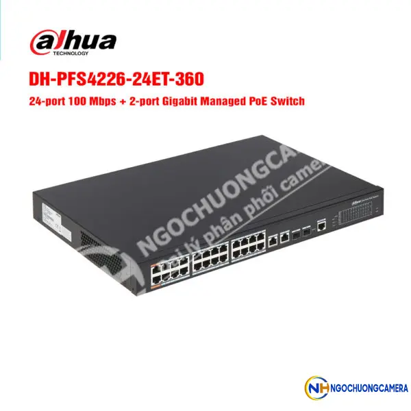 Switch PoE 24 cổng DAHUA DH-PFS4226-24ET-360