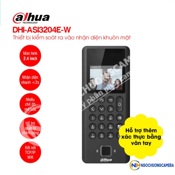 Thiết bị kiểm soát nhận diện khuôn mặt DAHUA DHI-ASI3204E-W