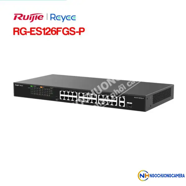 Unmanaged switch 24 cổng PoE RUIJIE REEYE RG-ES126FGS-P