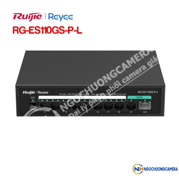 Unmanaged switch 8 cổng PoE RUIJIE REEYE RG-ES110GS-P-L